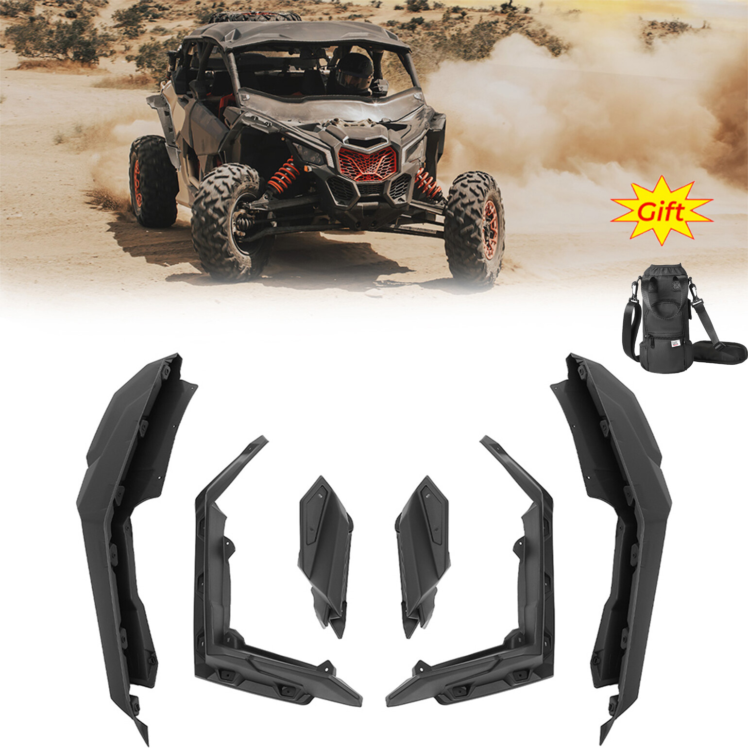 UTV Extended Fender Flares for 2017-25 Can-Am Maverick X3 & X3 Max RS Turbo R RR