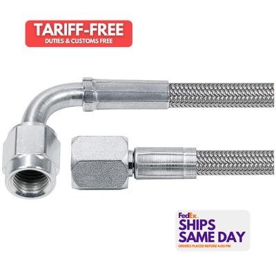 Allstar ALL46404-36-5, Set of 5 36In #4 Line -4 Str/-4 90 Deg Tube Style 5Pk