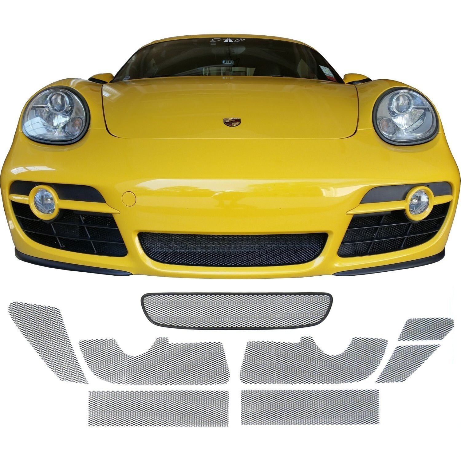 CCG GRILL KIT FOR 06-08 PORSCHE CAYMAN MANUAL TRANSMISSION GRILLE 8 PIECE BLACK