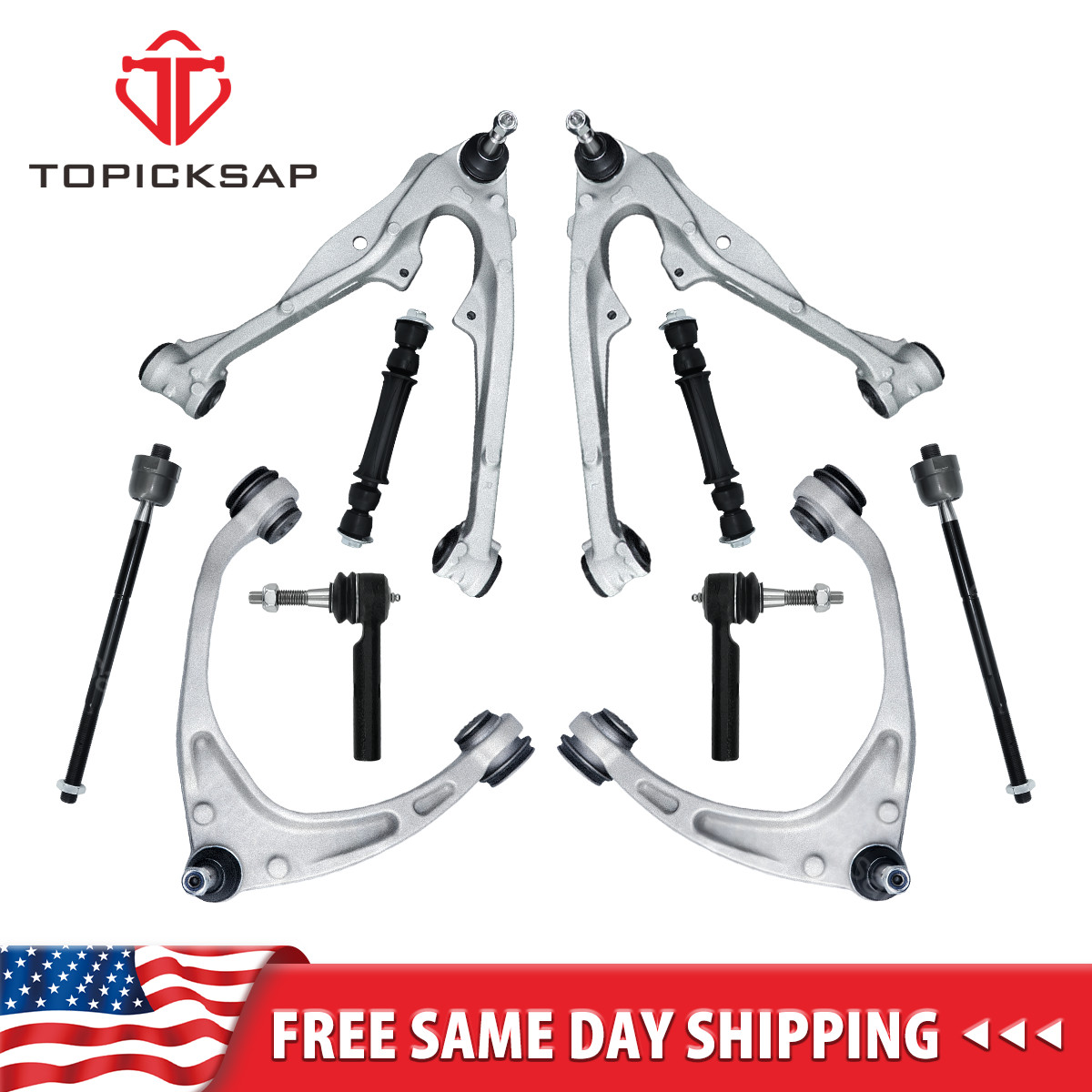 Upper Lower Aluminum Control Arm Set for 2015 2016 Silverado 1500 Escalade