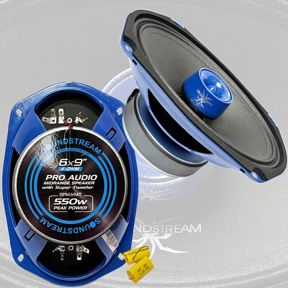 2X LOUD 6″x9″ Car Speakers 550 Watts Peak 4 Ohm Mid-range PRO Audio SPM.694T