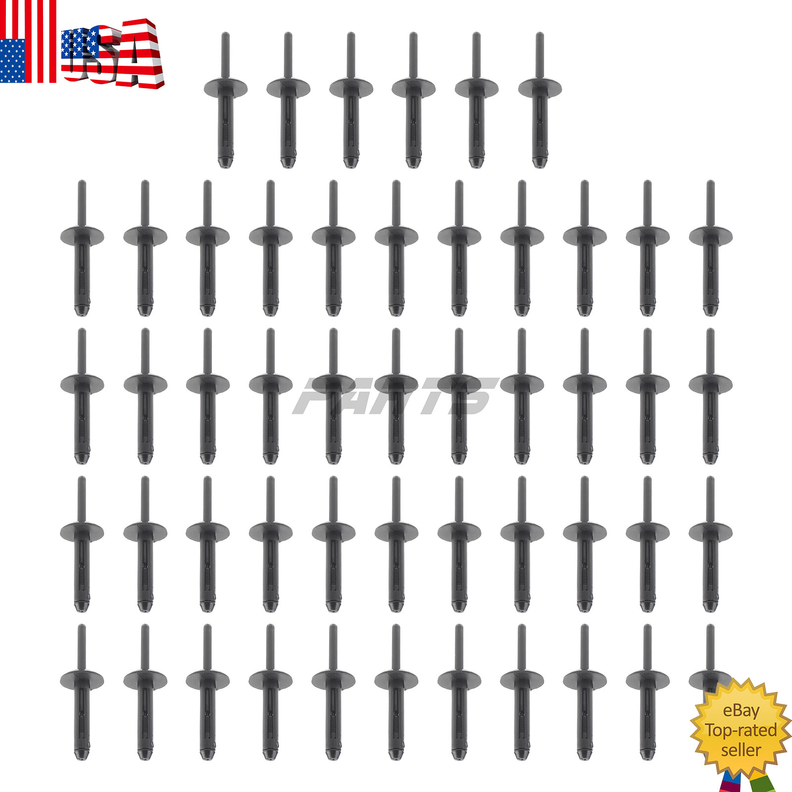 QTY 50: Flare Rivets 6500911 14063981 N803043-S Fits Jeep / Chrysler / Dodge