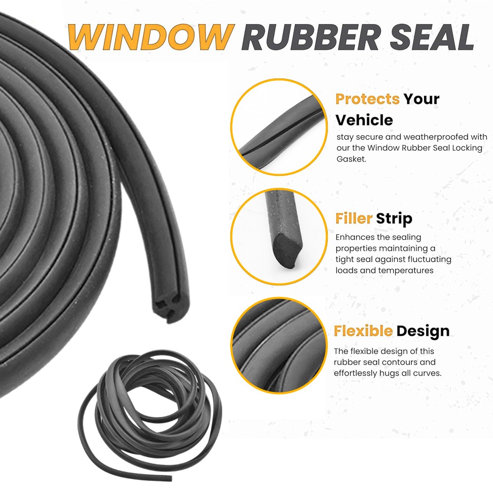 10Ft Replacement RV Slide-In Bulb Rubber Seal Strip Gasket Camper Travel Trailer