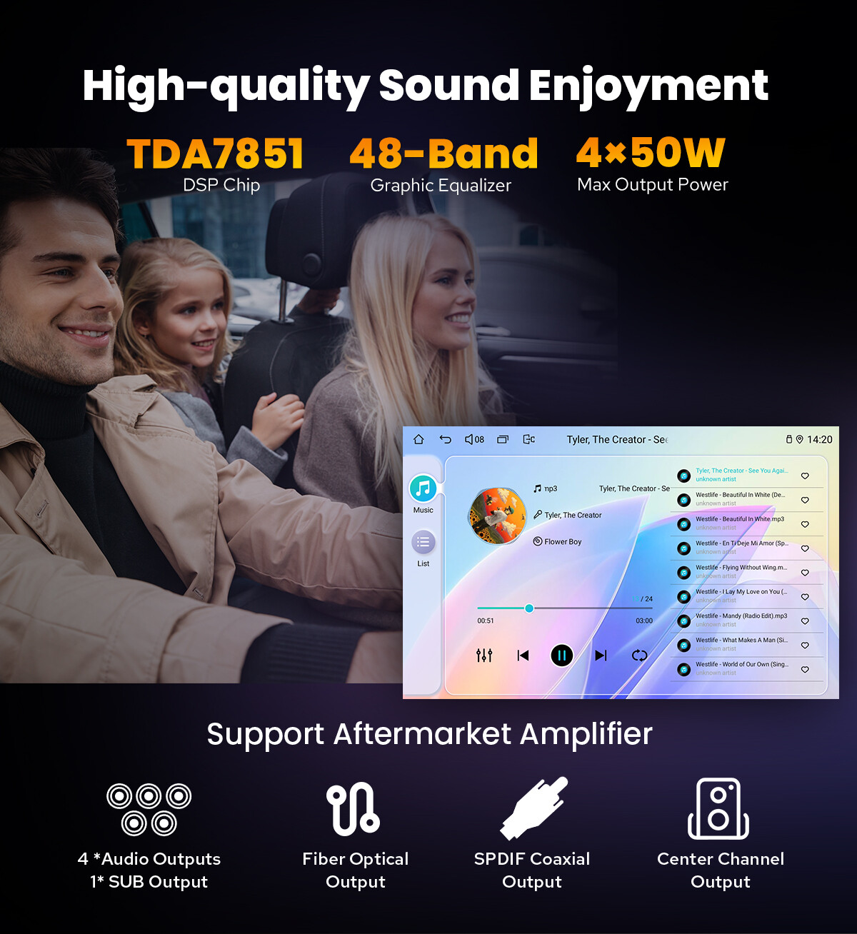 JOYING Octa-Core 9inch Android 13 Car Stereo for Honda Civic/SI/Type R 2016-2021