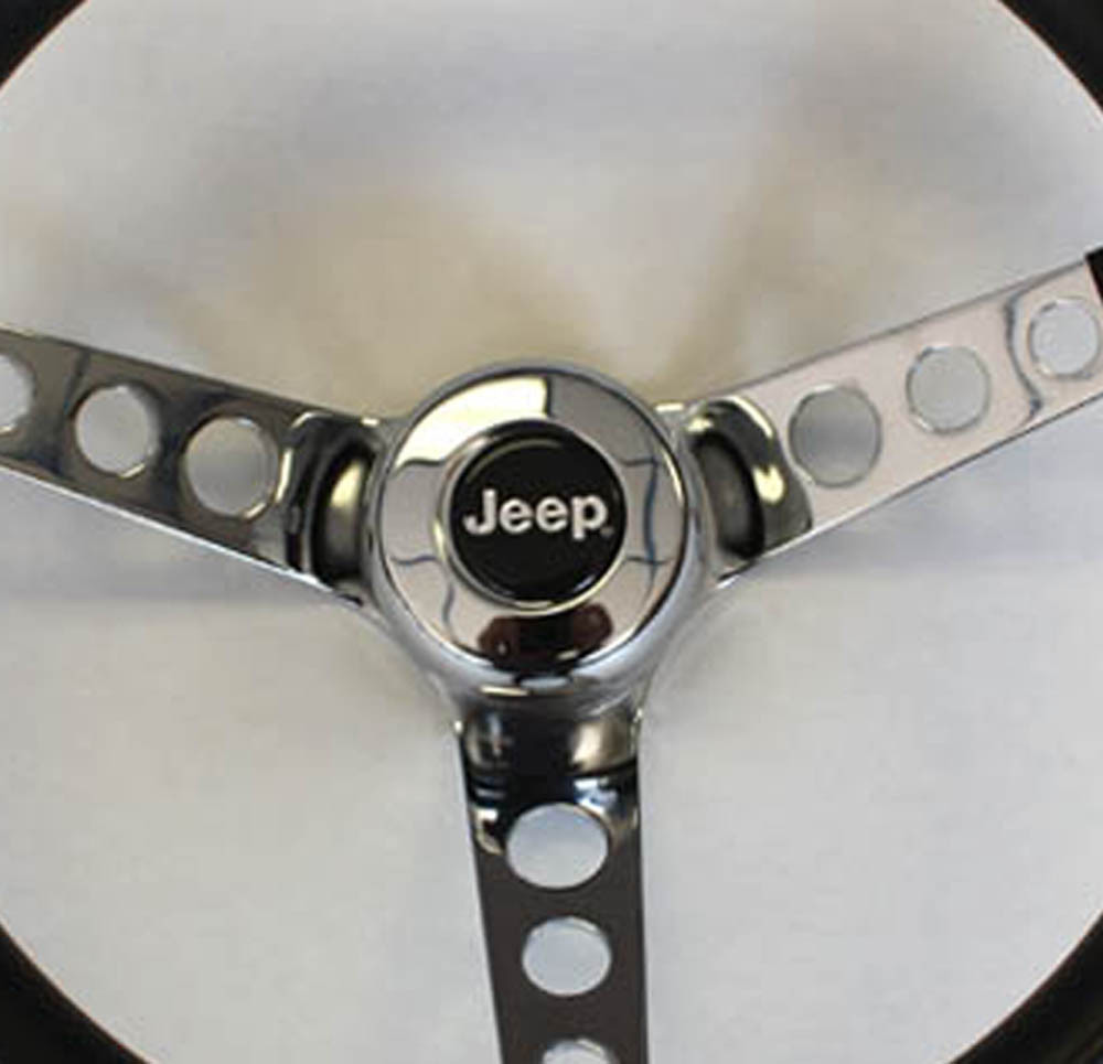 New! 1976-95 Jeep CJ5 CJ7 YJ Classic GRANT Black Steering Wheel 13 1/2″ Horn Kit