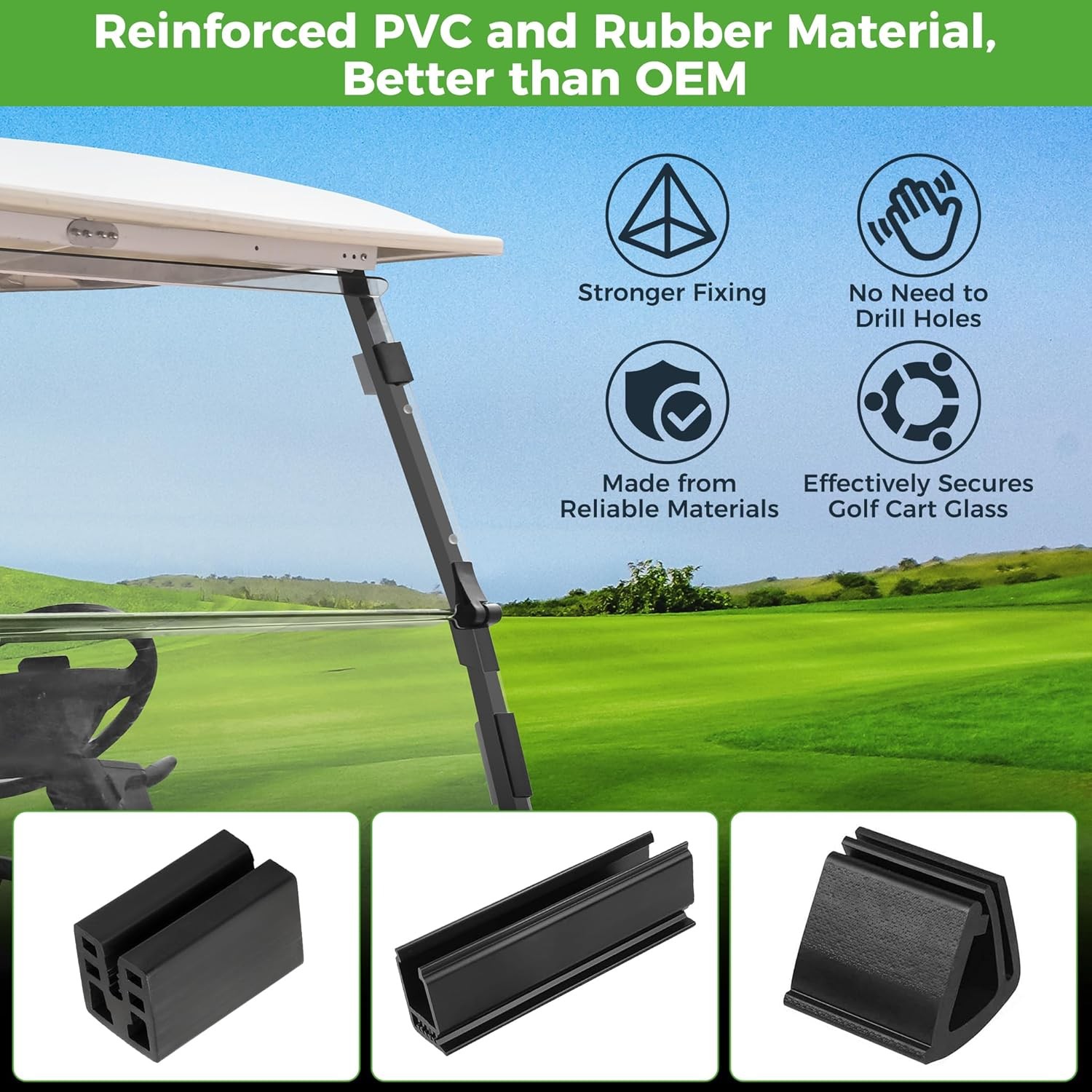 Golf Cart Windshield Mounting Clips for Yamaha G2 G14 G16 G19 G22 Club Car DS