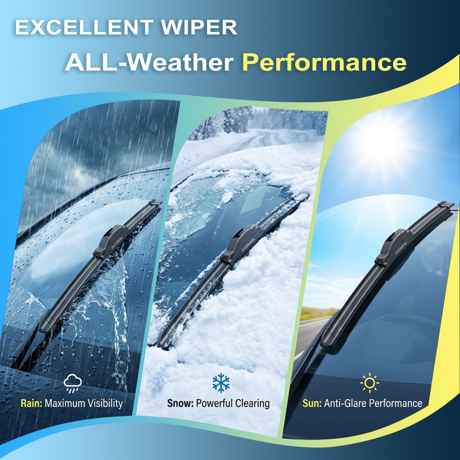 For Audi SQ5 2018-2025 Front Windshield Wiper Blades 24 in+20 in All-Season OEM