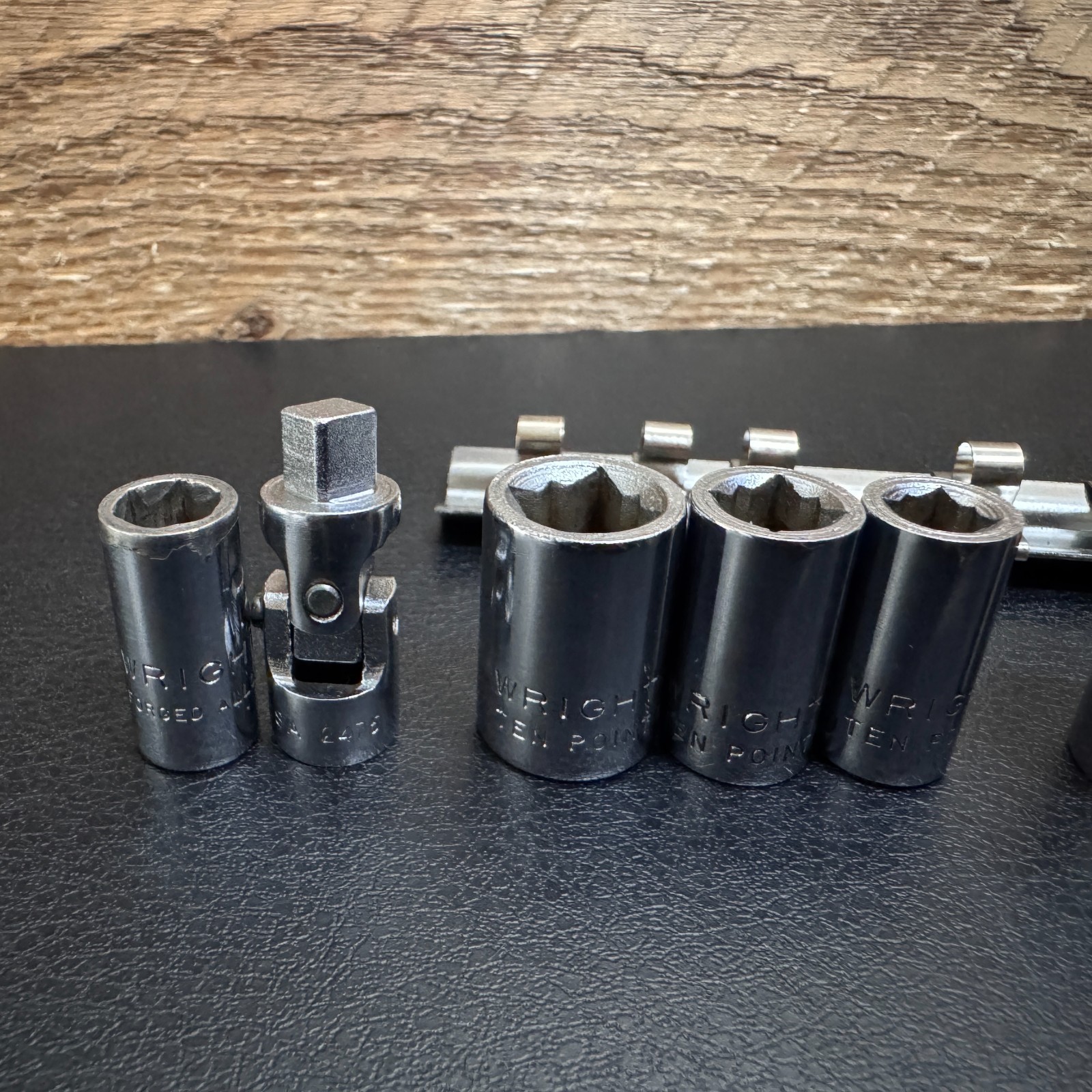 Wright Tool USA 1/4 Drive Socket Set 16pc Ratchet Extension Breaker Bar 6PT 10PT