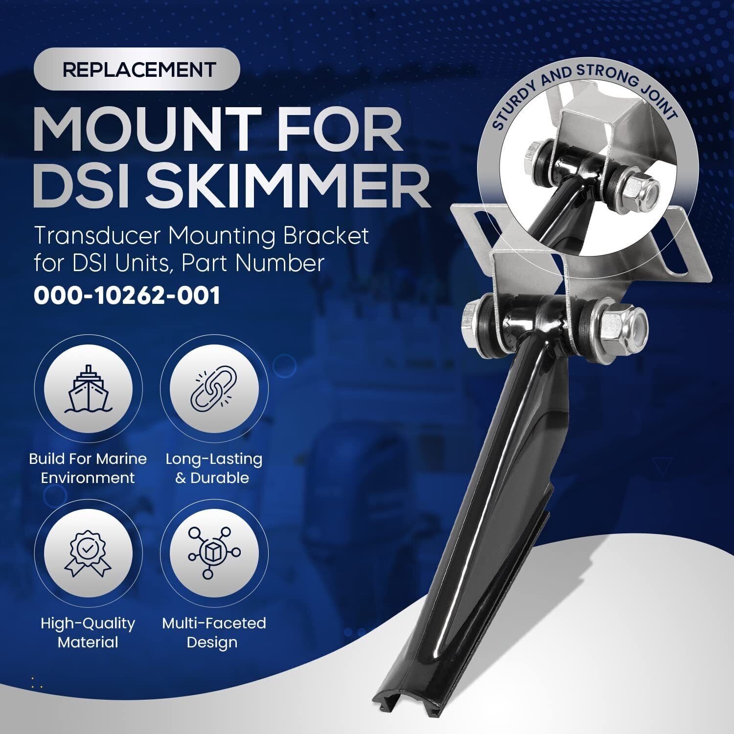 Transducer Mounting Bracket for Skimmer Transom Mount Transducer for DSI Skimmer