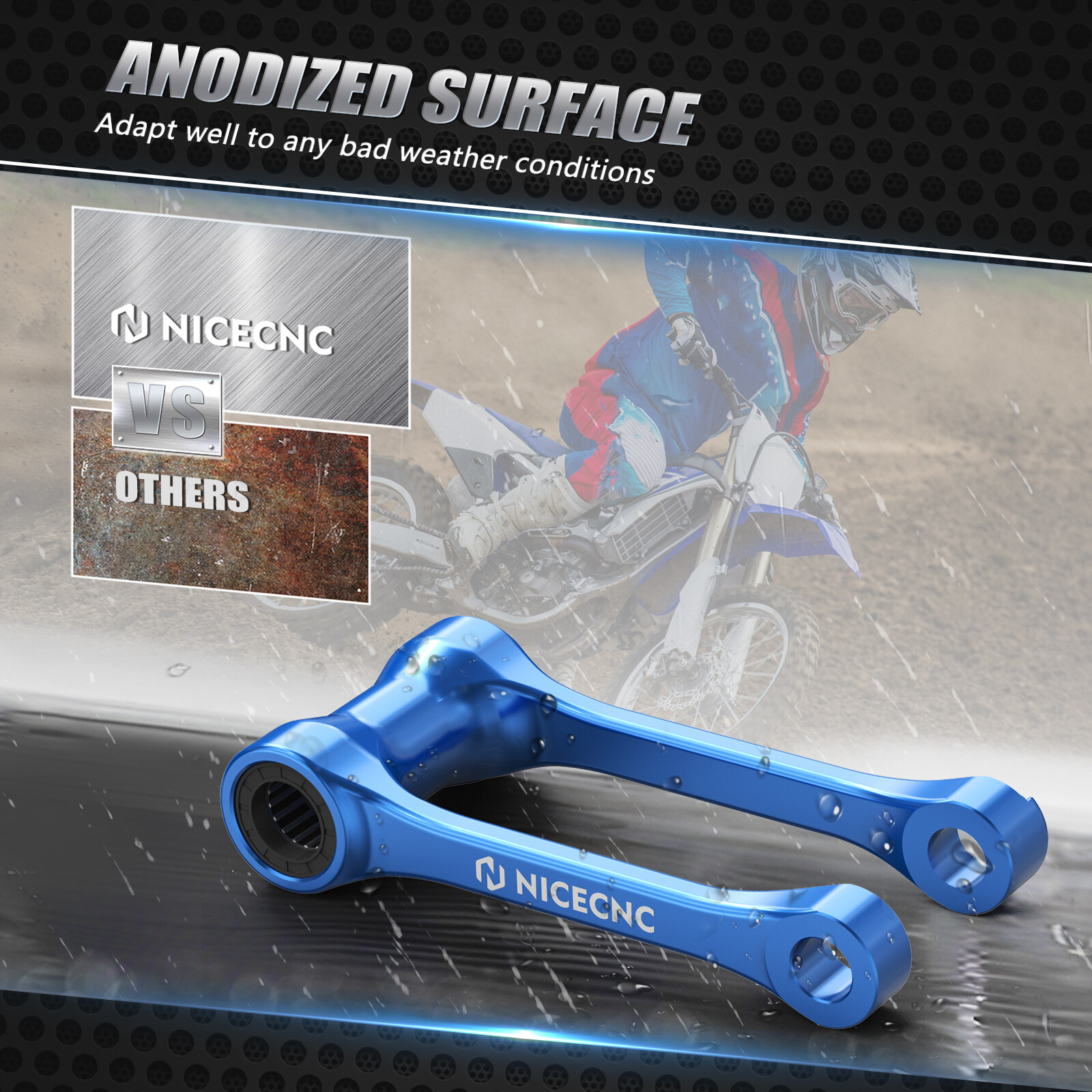 NICECNC 1.25″ Rear Suspension Lowering Link For Yamaha YZ WR 250F 450F 2016-2024