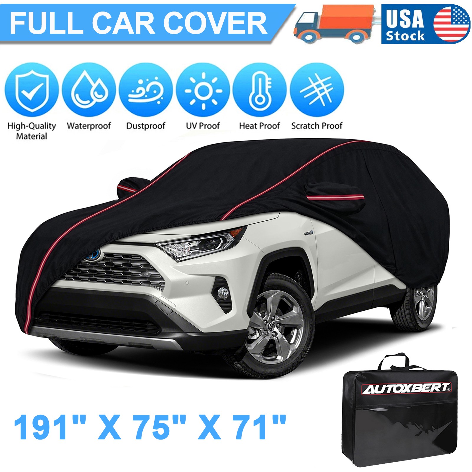 For Toyota RAV4 2006-2026 Car Cover Outdoor Waterproof All-Weather Protection US