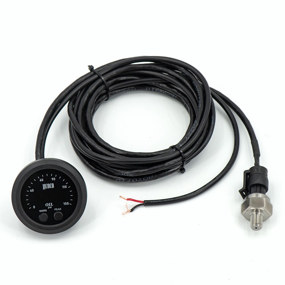 2″ Oil Pressure Gauge w/ 1/8 Npt Sensor Red Display Digital 0-150psi 12V-24V DC