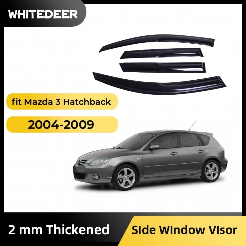 Fits Mazda 3 Hatchback 04-09 Side Window Visor Sun Rain Deflector Guard