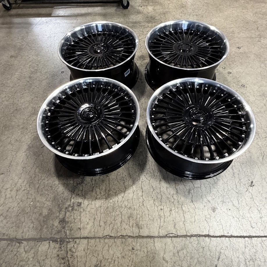 Used 20×8.5/20×10 MRR VP4 5×112 35/38 66.6 Black Machined Lip Wheels set-4