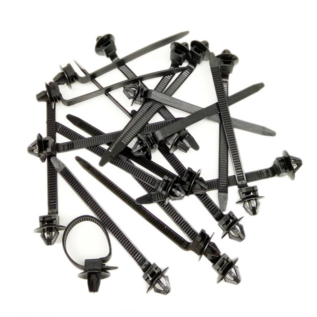 50Pcs Nylon Car Cable Strap Push Mount Wire Tie Retainer Clip Clamp Accessory
