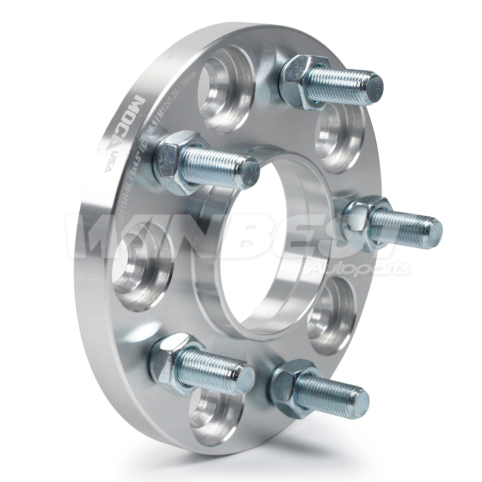 2x 15MM Hubcentric Wheel Spacer 5×114.3 66.1mm M12x1.25 for Nissan Infiniti