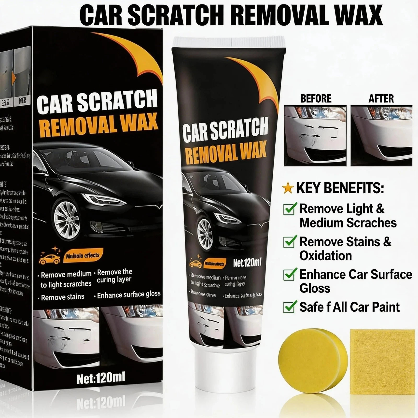 Car Scratch Remover for Deep Scratches Paint Restorer Auto Repair Wax Best USA