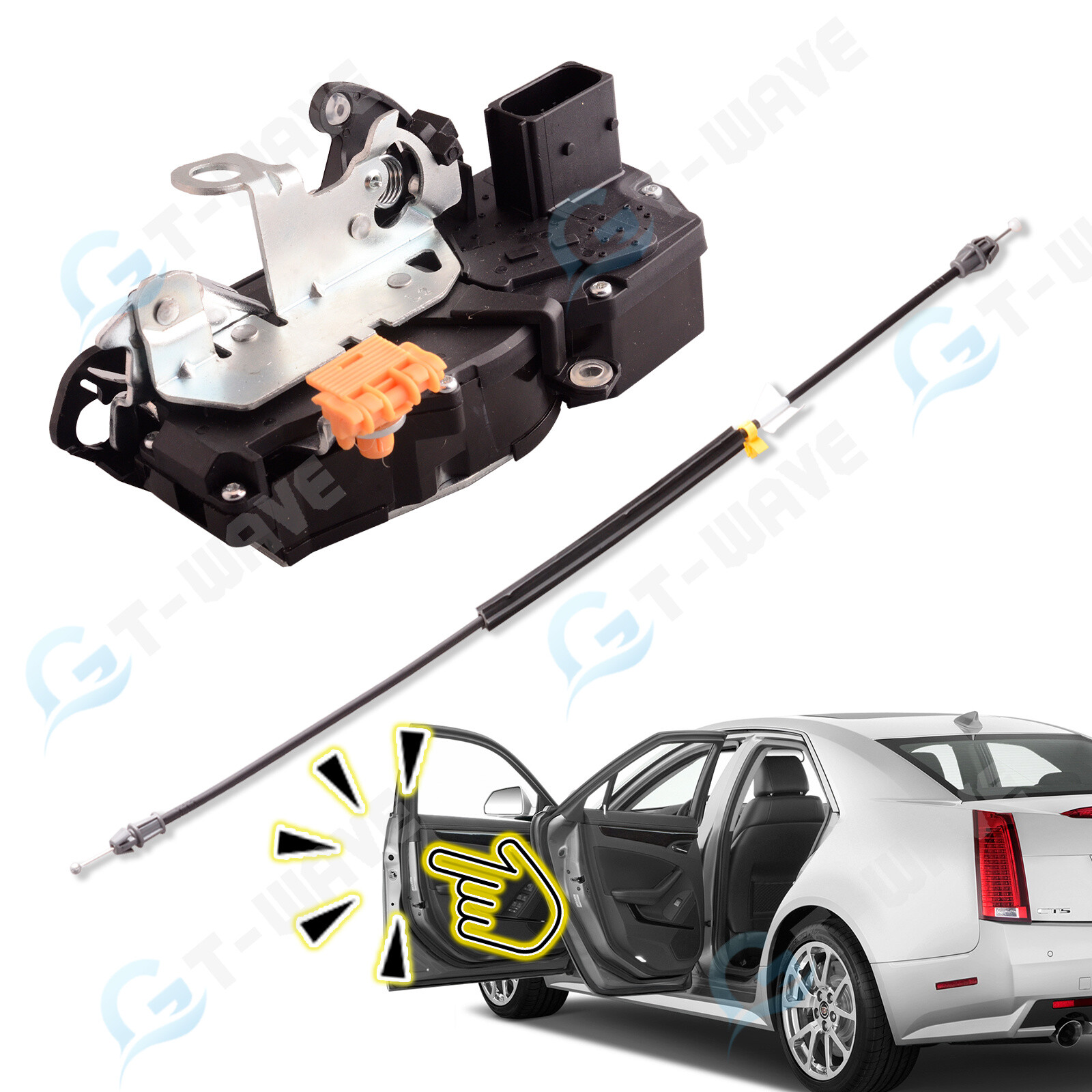 FL Driver Door Lock Actuator&Cable fit 09-14 Cadillac CTS ?W/O Passive Entry