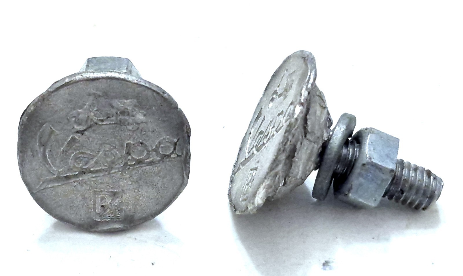 2x Vintage Vespa Piaggio License Plate Screw Mount Nuts Italy Moped Scooter Part