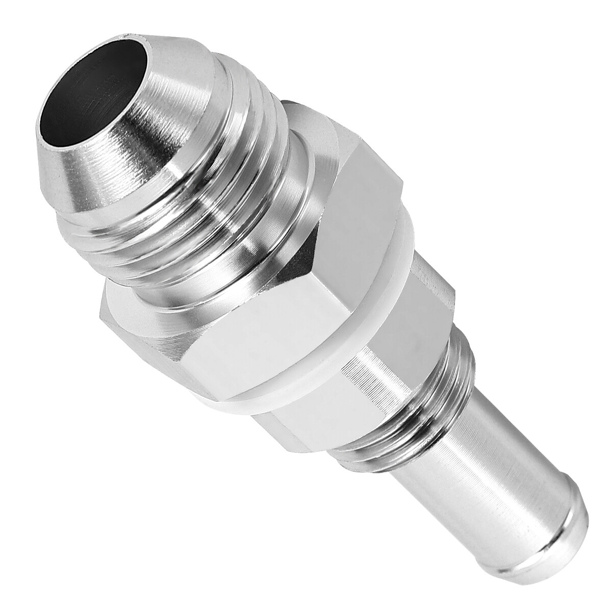8AN AN8 Male Flare Bulkhead To 3/8″ Hose Barb Fuel Tank Fitting Adapter Kit New