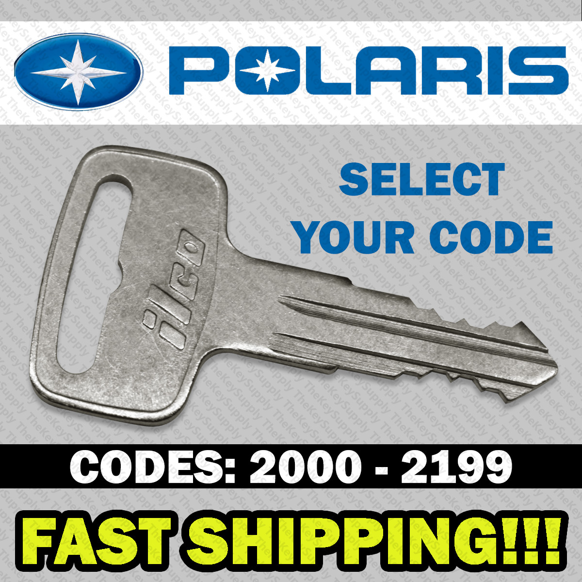 Polaris ATV Ranger RZR Snowmobile Key Cut to Your Code 2000 – 2199