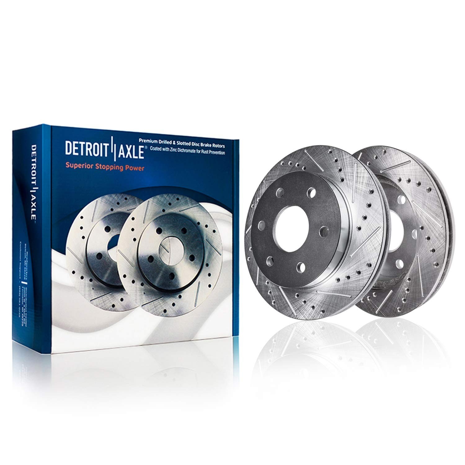 Front Drilled & Slotted Rotors Calipers Brake Pads for Toyota FJ Cruiser Tacoma
