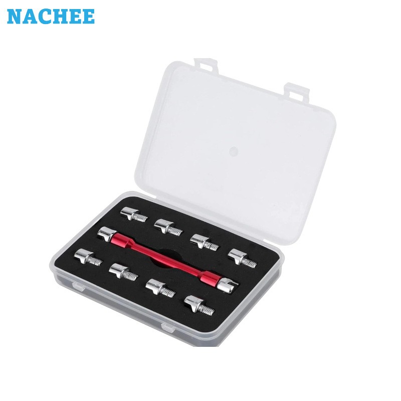 Spoke Wrench Set Bicycle Spoke Wrench Set 10-piece Spoke Nipples Freestanding