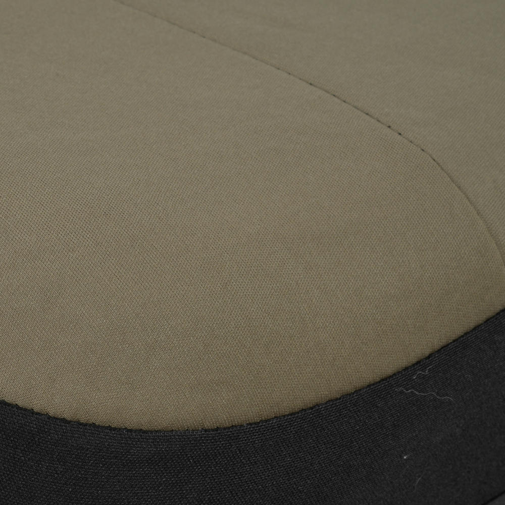 carXS Solid Beige Car Seat Covers Set Complete w/ Front & Rear Carpet Floor Mats