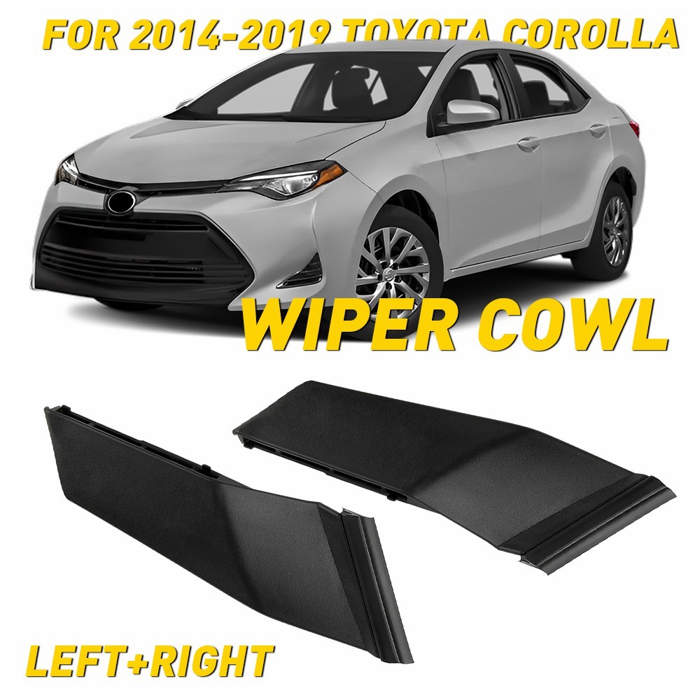 2X Cowl Side Cover Extension Black OE#55084-02250 For 2014-19 Toyota Corolla EOA