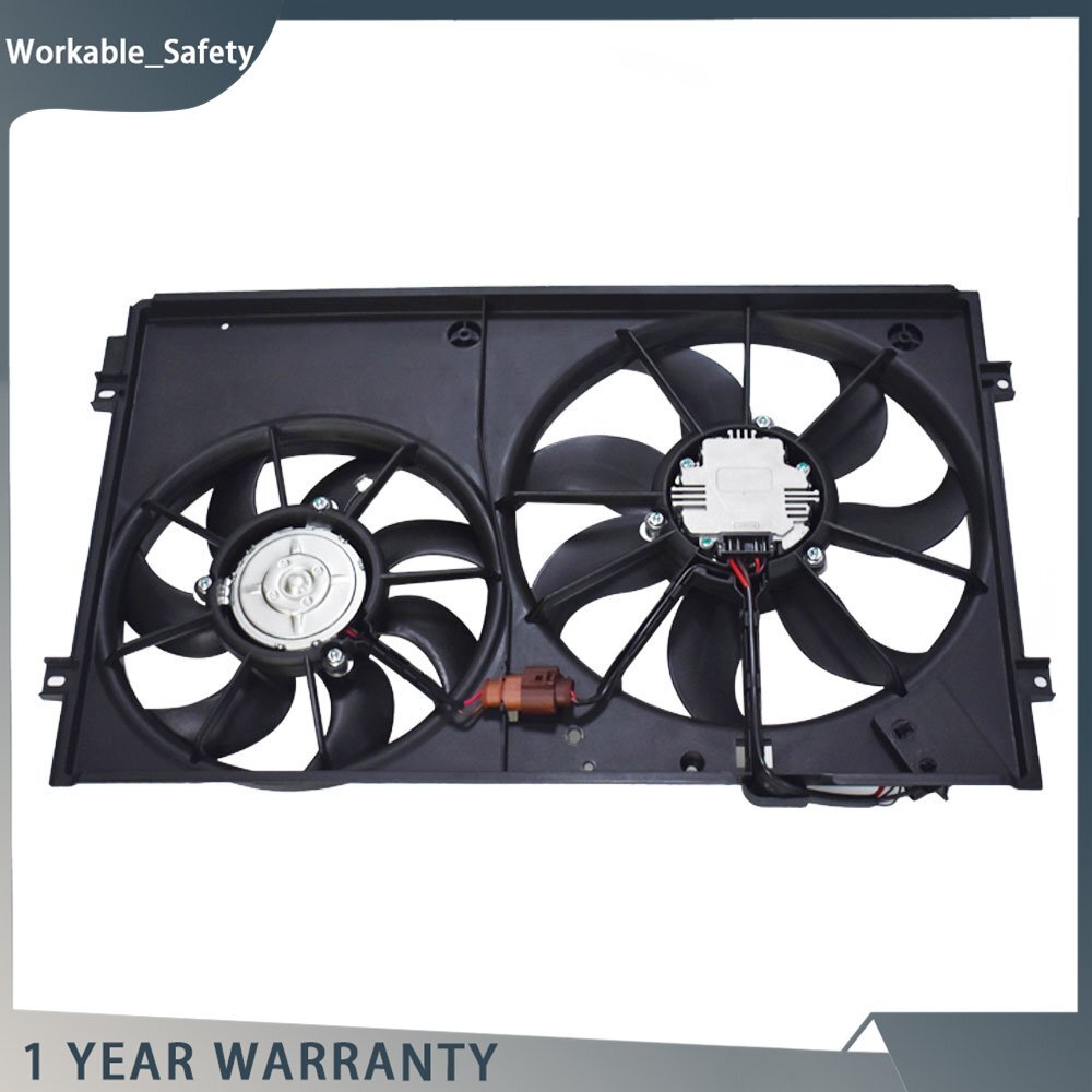For VW Jetta Beetle Golf Audi A3 Dual Radiator Cooling Fan Assembly 1K0959455ET