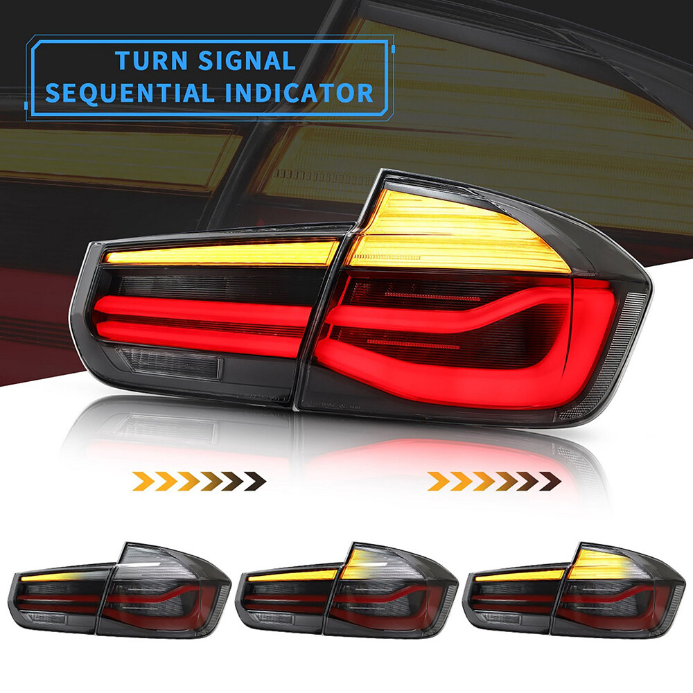 VLAND LED Tail Lights For 2012-2018 BMW F30 F35 F80 M3 LCI Style Clear Rear Lamp