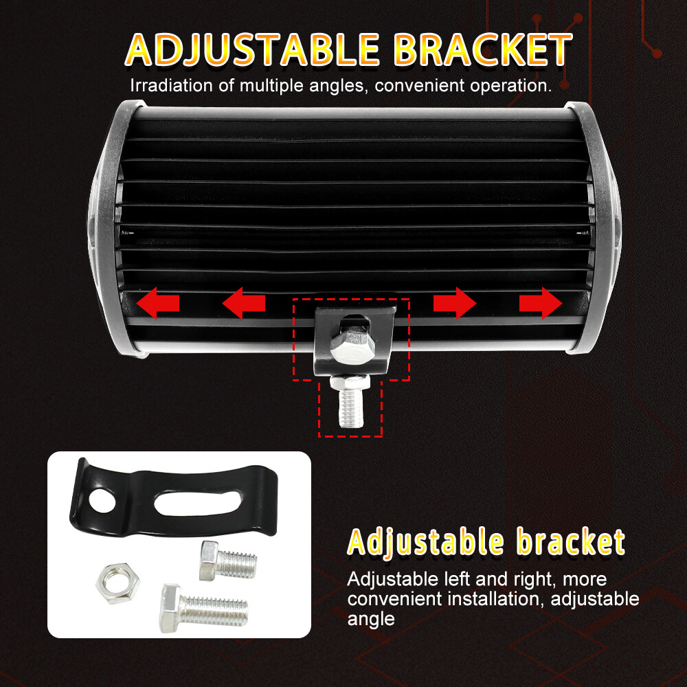 10PCS 7″Inch LED Work Light Bar Flood Pod Driving Off-Road Tractor 4WD 12V 1200W