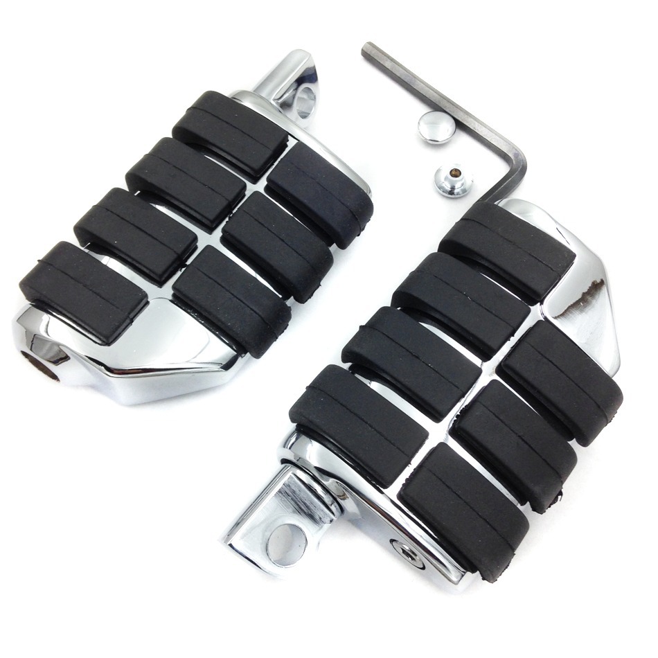 1.25″ Chromed Highway Clamps w/ Large Foot Pegs For YAMAHA V-STAR Roadstar