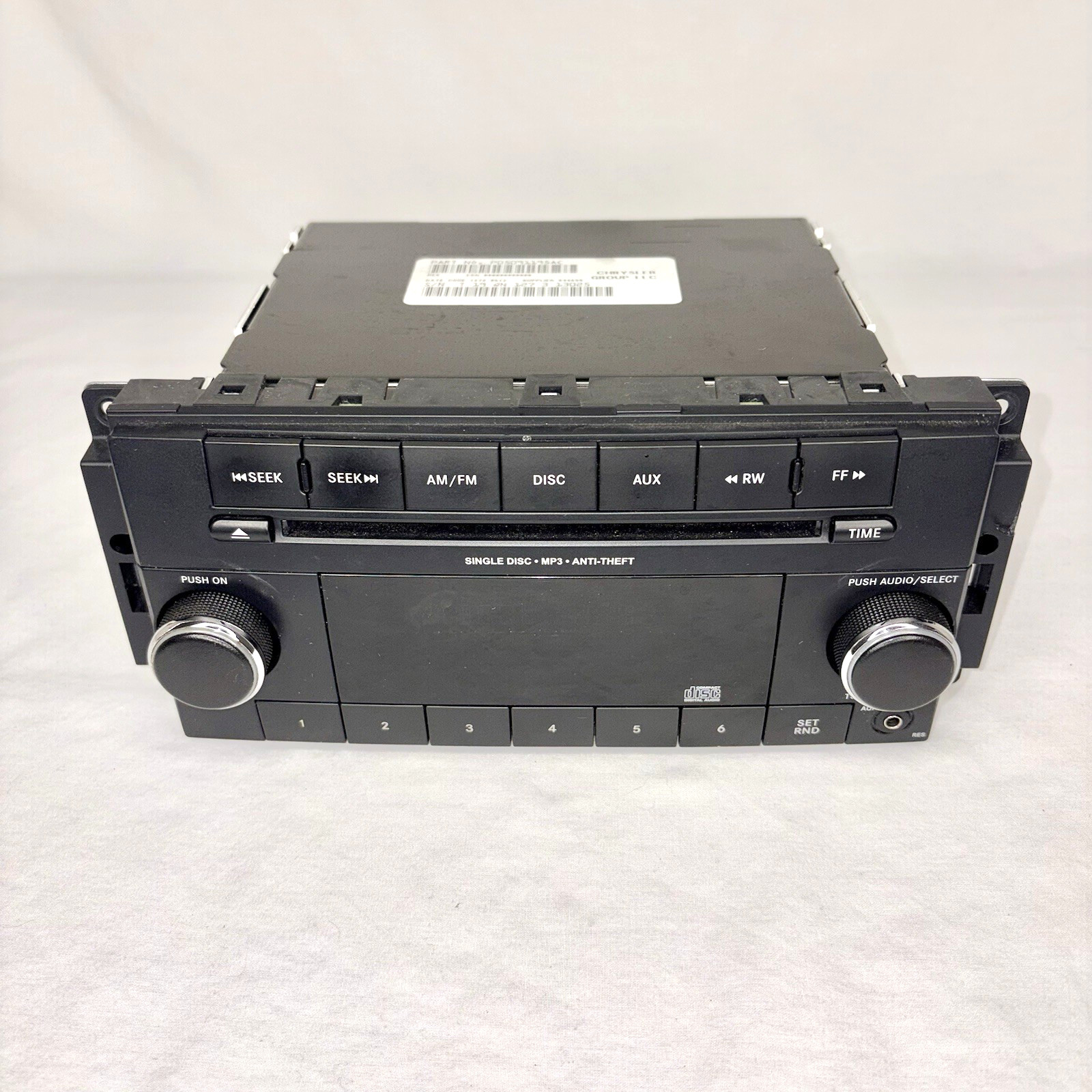 Car Radio Chrysler Group LLC Anti Theft Mp3 Single Disk AS-IS