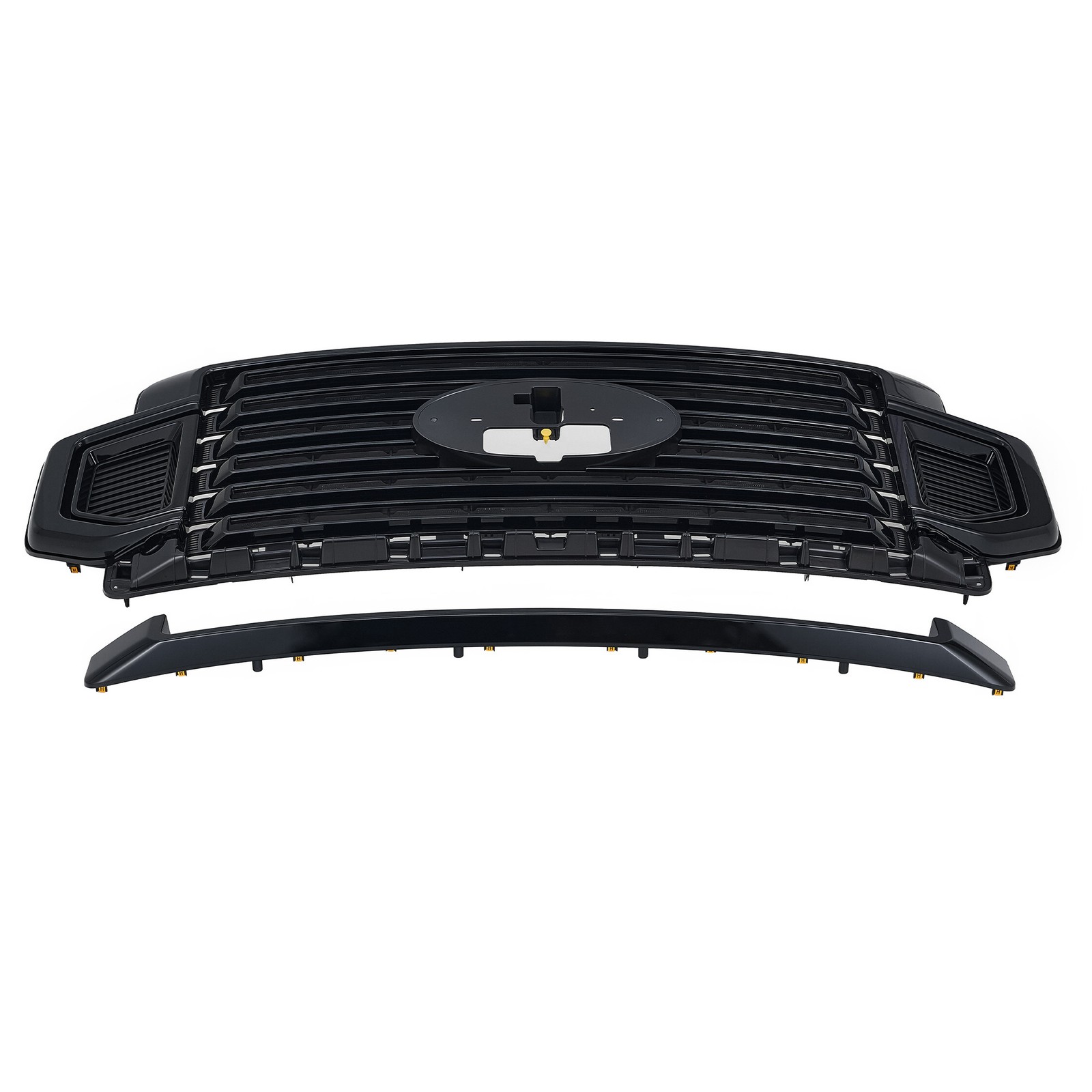 Front Bumper Grille Gloss Black For 2020-22 Ford F-250 F-350 F-450 Super Duty