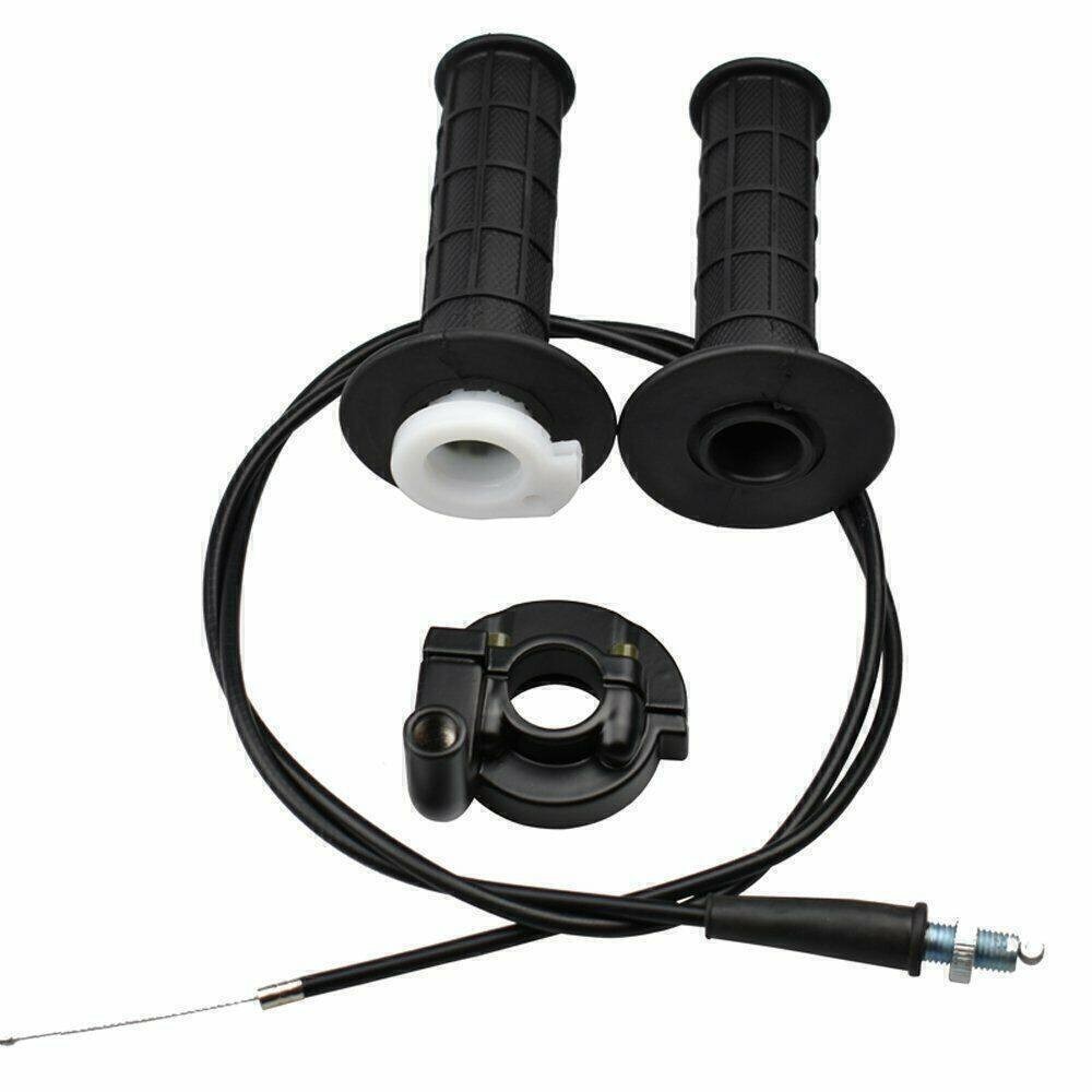 7/8in Motorcycle Twist Throttle Accelerator Handle Grips Cable Set Ftidiydiqywek