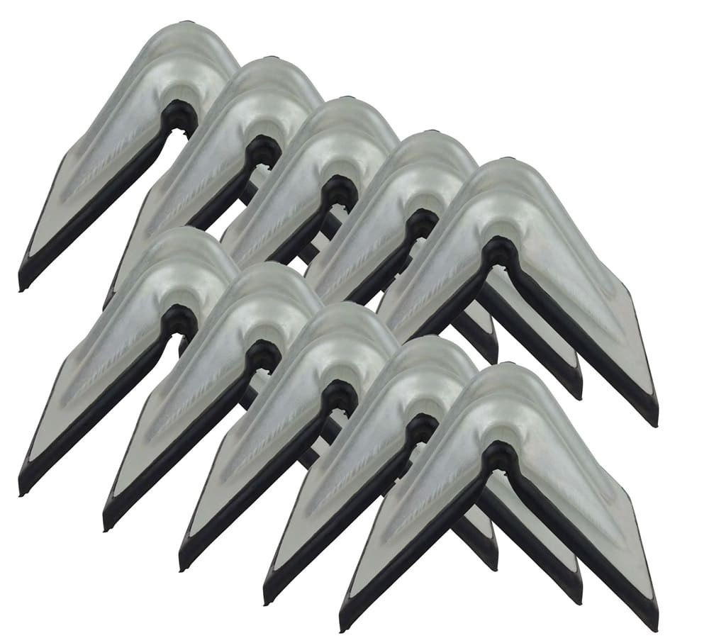 (10 Pack) Steel Corner Protector with Rubber Chain Cargo Flatbed