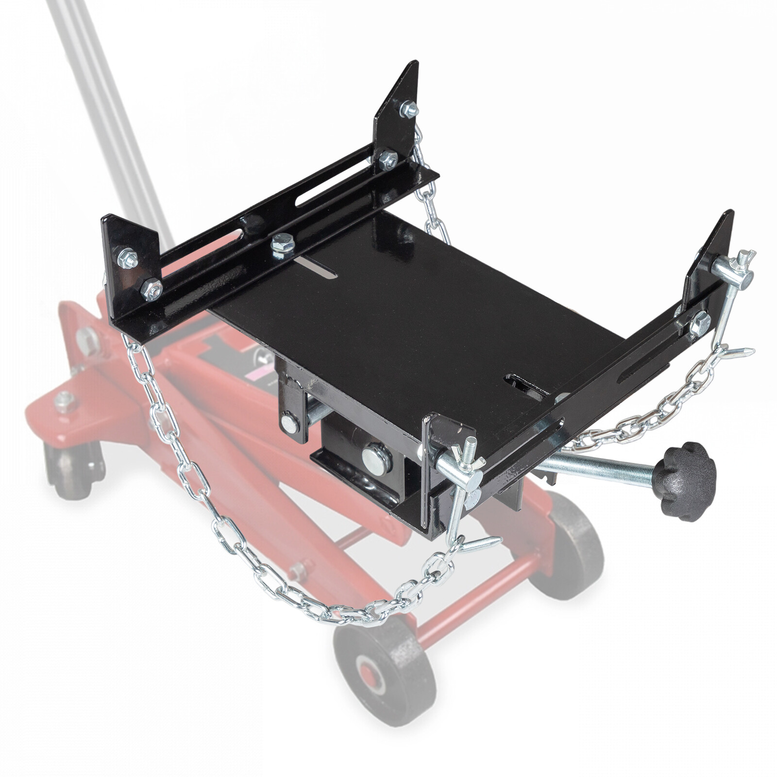 Transmission Floor Jack Adapter 1100lbs Capacity 1/2 Ton for Repair Tool Black