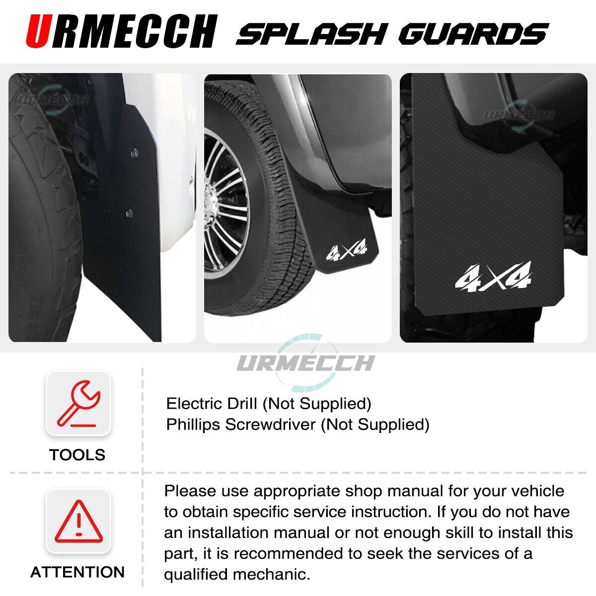 For Toyota Tacoma 4×4 Sports Rally Splash Guards Mud Flaps Mudflaps Carbon Fiber