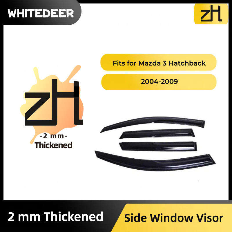 Fits Mazda 3 Hatchback 04-09 Side Window Visor Sun Rain Deflector Guard