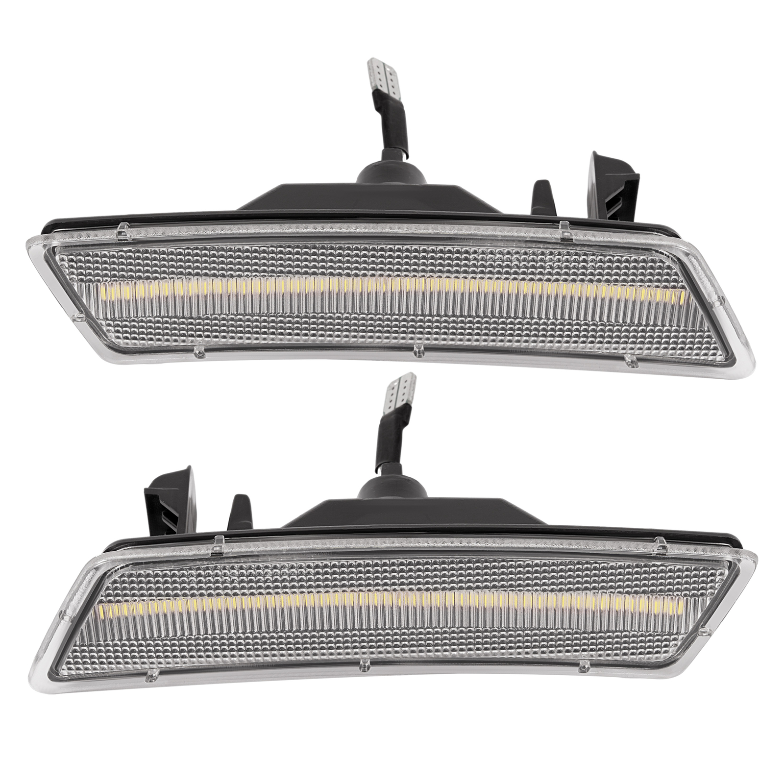 2PCS Front White LED Side Marker Lights For Volkswagen Tiguan 2024 Clear Lens