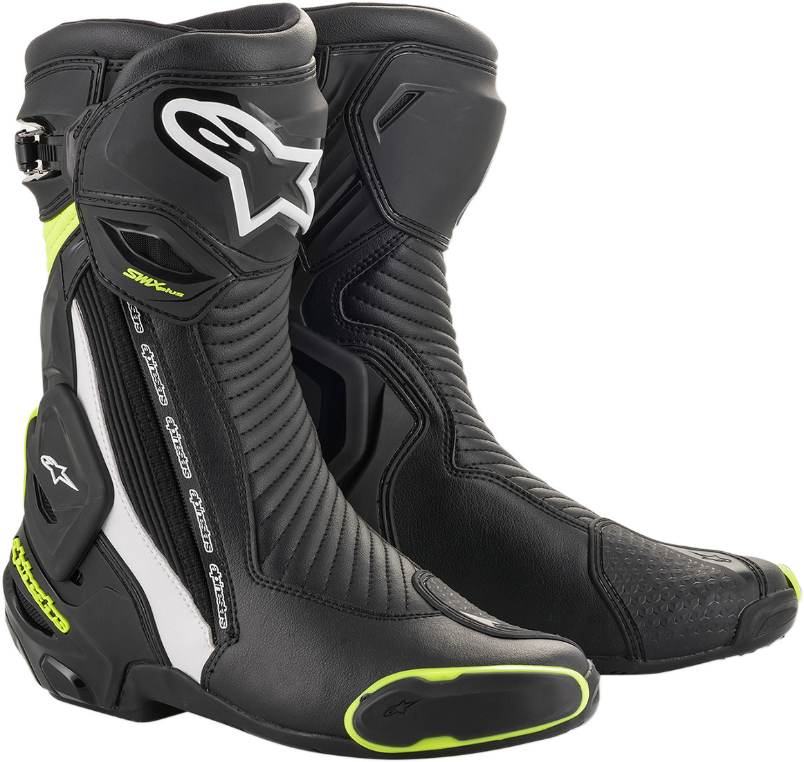 Alpinestars Plus Boots – Black/White/Yellow Fluorescent