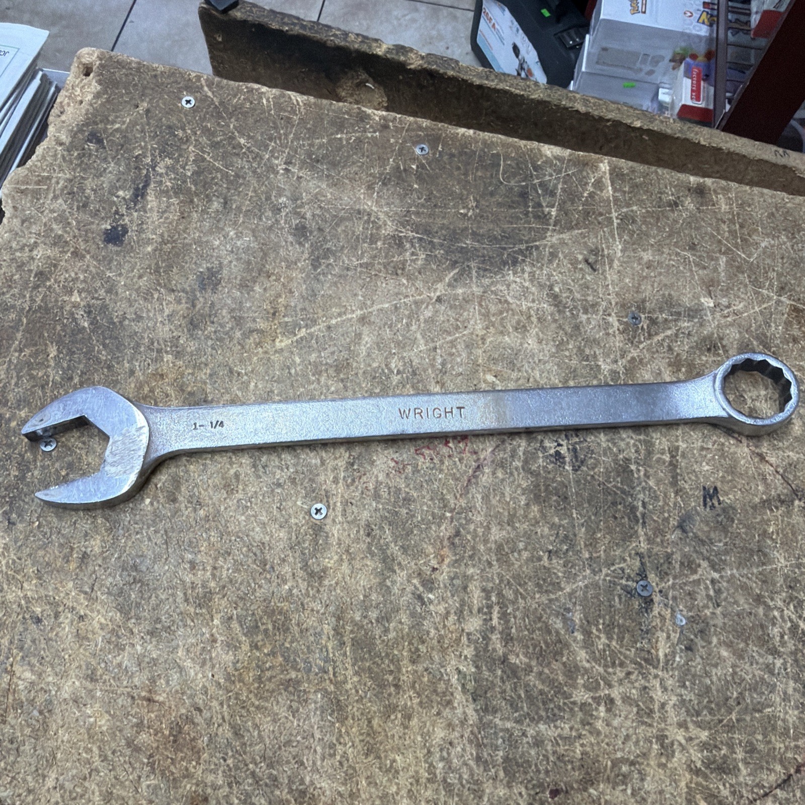 Wright Tool 1 1/4″ Combination Wrench 1140 USA 12 Point Satin Finish Made In USA
