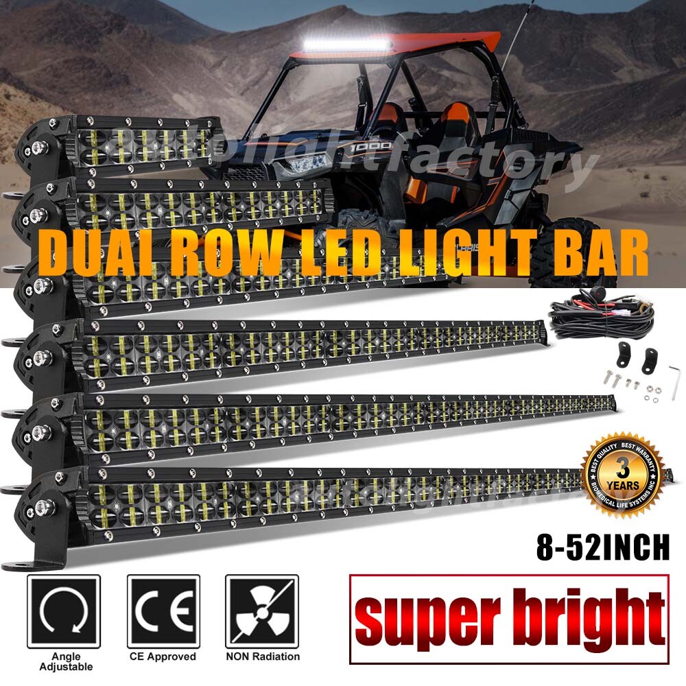 Slim 8″ 14″ 20″ 26 32″ LED Work Light Bar Spot Flood Fog Driving ATV SUV Offroad