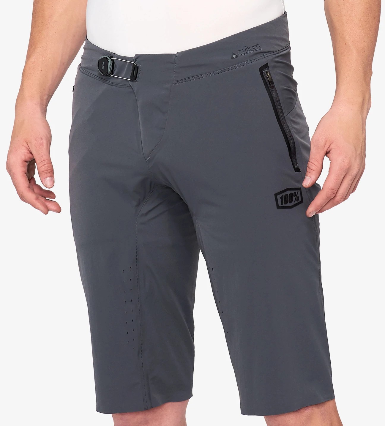 100% Celium Mens MTB Mountain Bike Shorts Charcoal