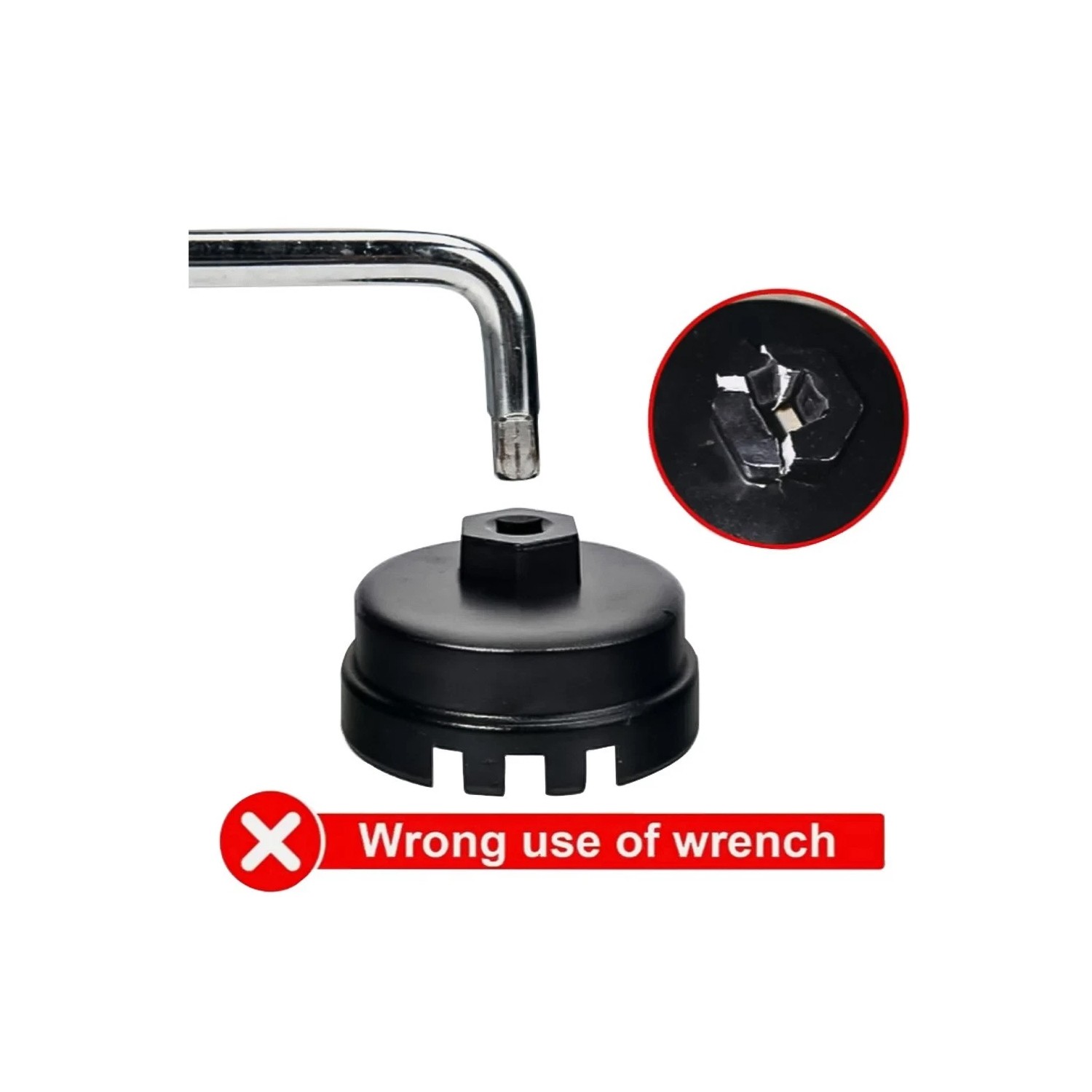 64mm 14 Flute Auto Oil Filter Socket Remover Wrench for Toyota & Lexus Vehicles