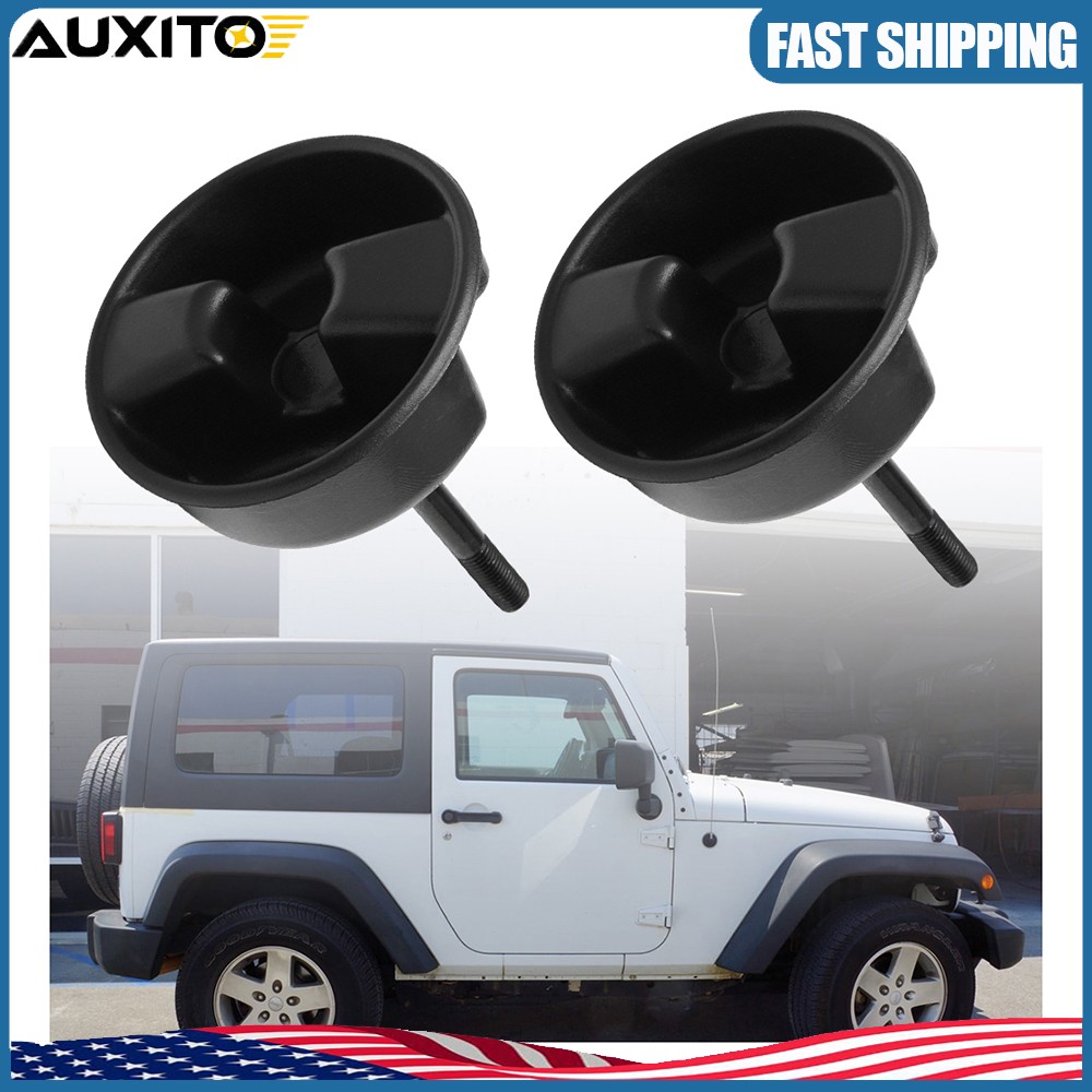 Hardtop Top Hard Panel Mounting Screw Knob 2pcs Black For 2007-2018 Jeep Wrangle