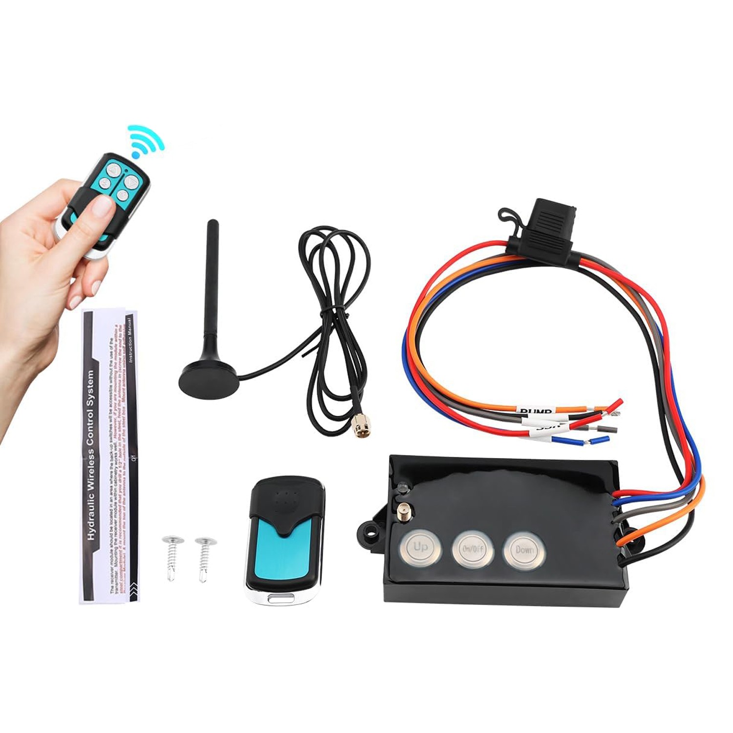 G3-H01 Wireless Dump Trailer Remote 12V Hydraulic Lift Winch Tilt 50-100FT Range