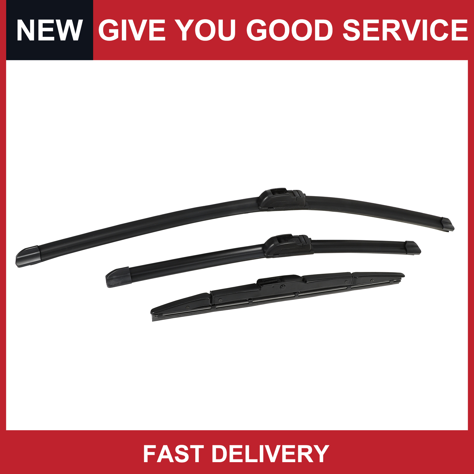 Pack of 3 For Honda CR-V 2012-2016 Front Rear Windshield Wiper Blade Set