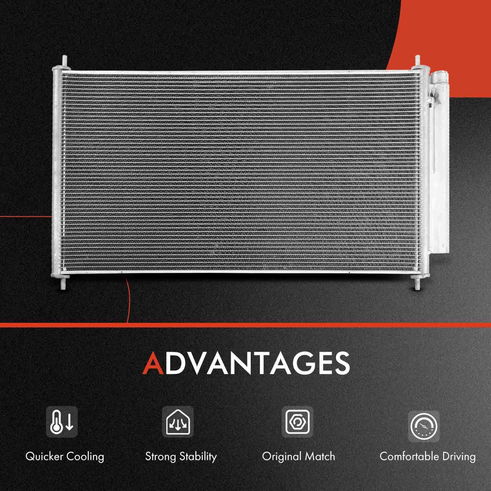 New Radiator & A/C Condenser w/ Drier for Acura TL 2009-2014 V6 3.5L Auto Trans.